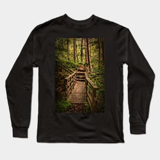 Woodland Bridge At Thirlmere Long Sleeve T-Shirt